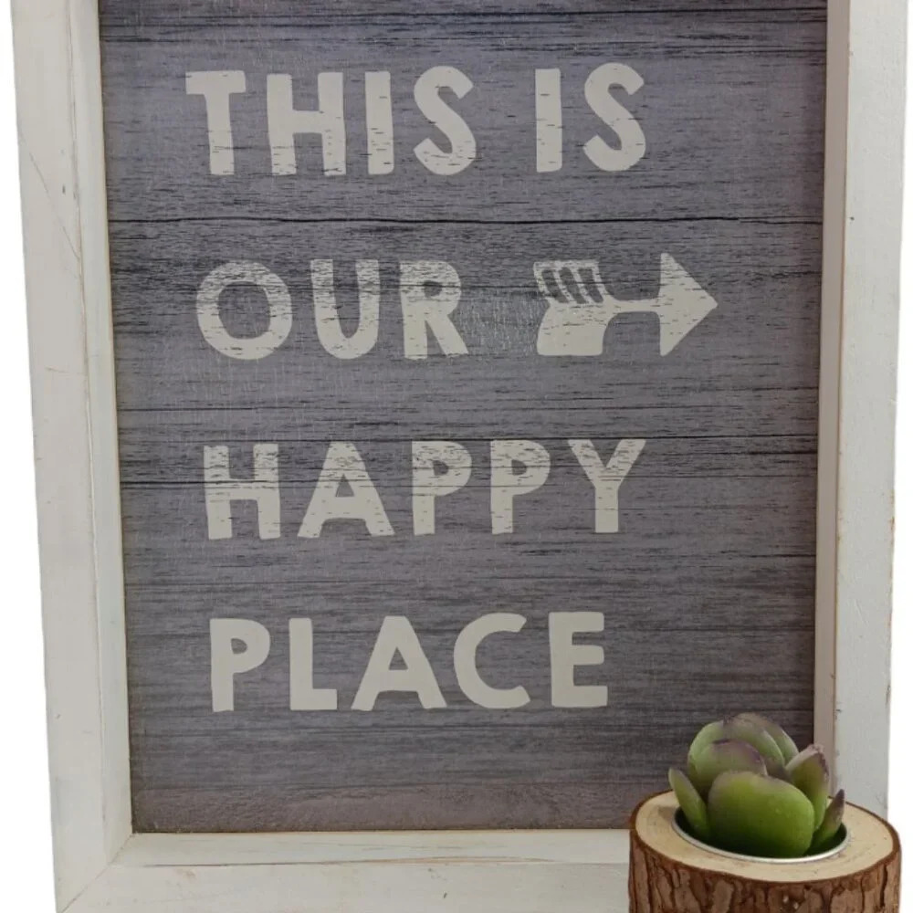 This Is Our Happy Place Wall Sign, Table Or Ledge Display-Home decor